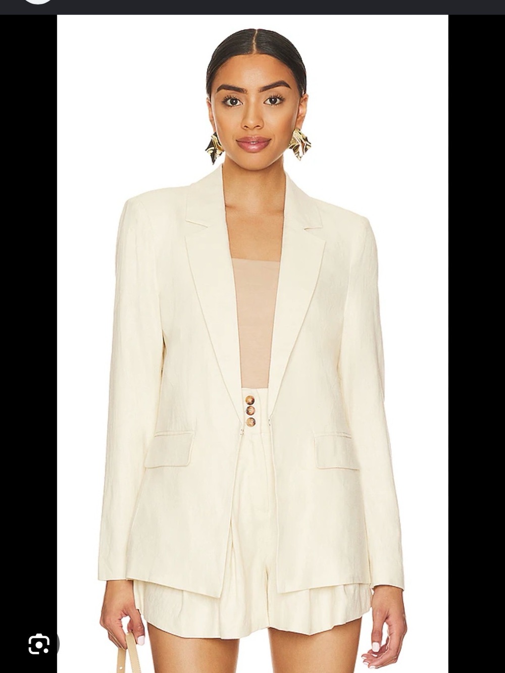 Central Park West Cream Tailored Linen Blazer (worn once!!!)